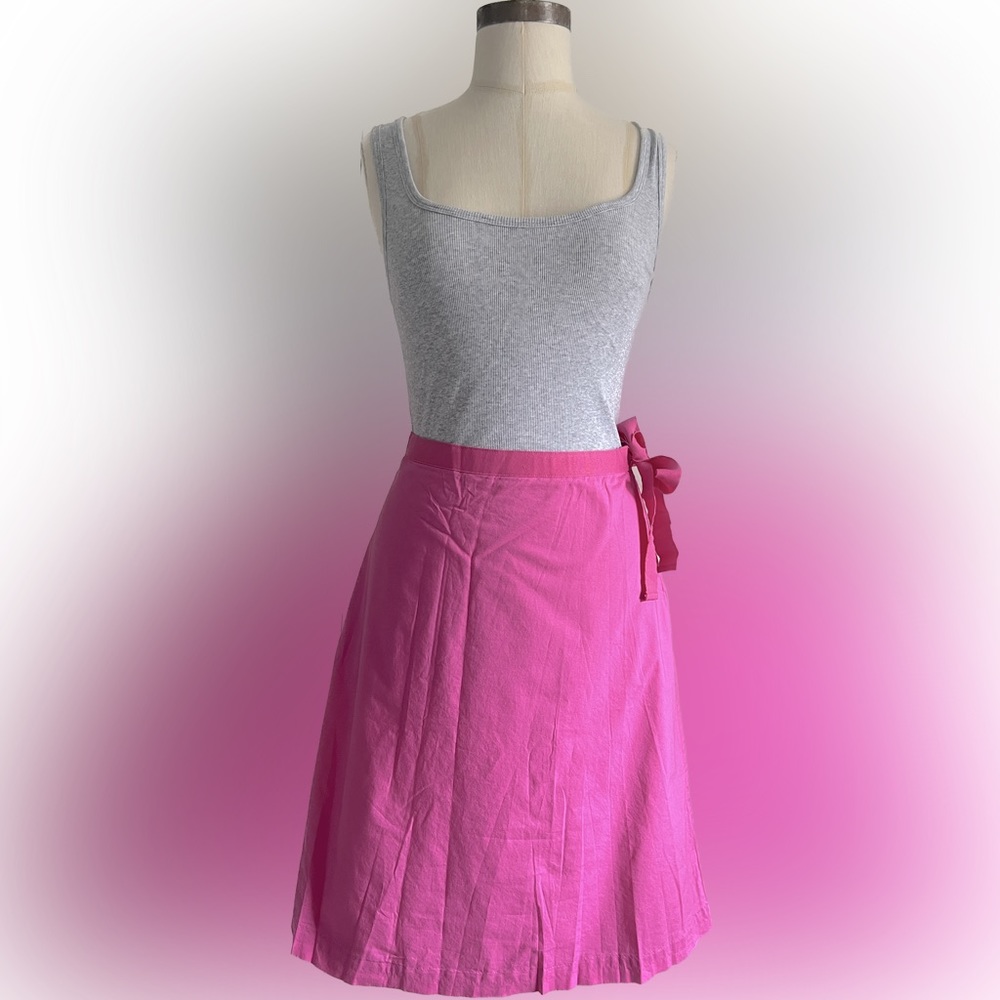 J Crew Summer Cotton A-Line Skirt with grosgrain ribbon. Size 10.
